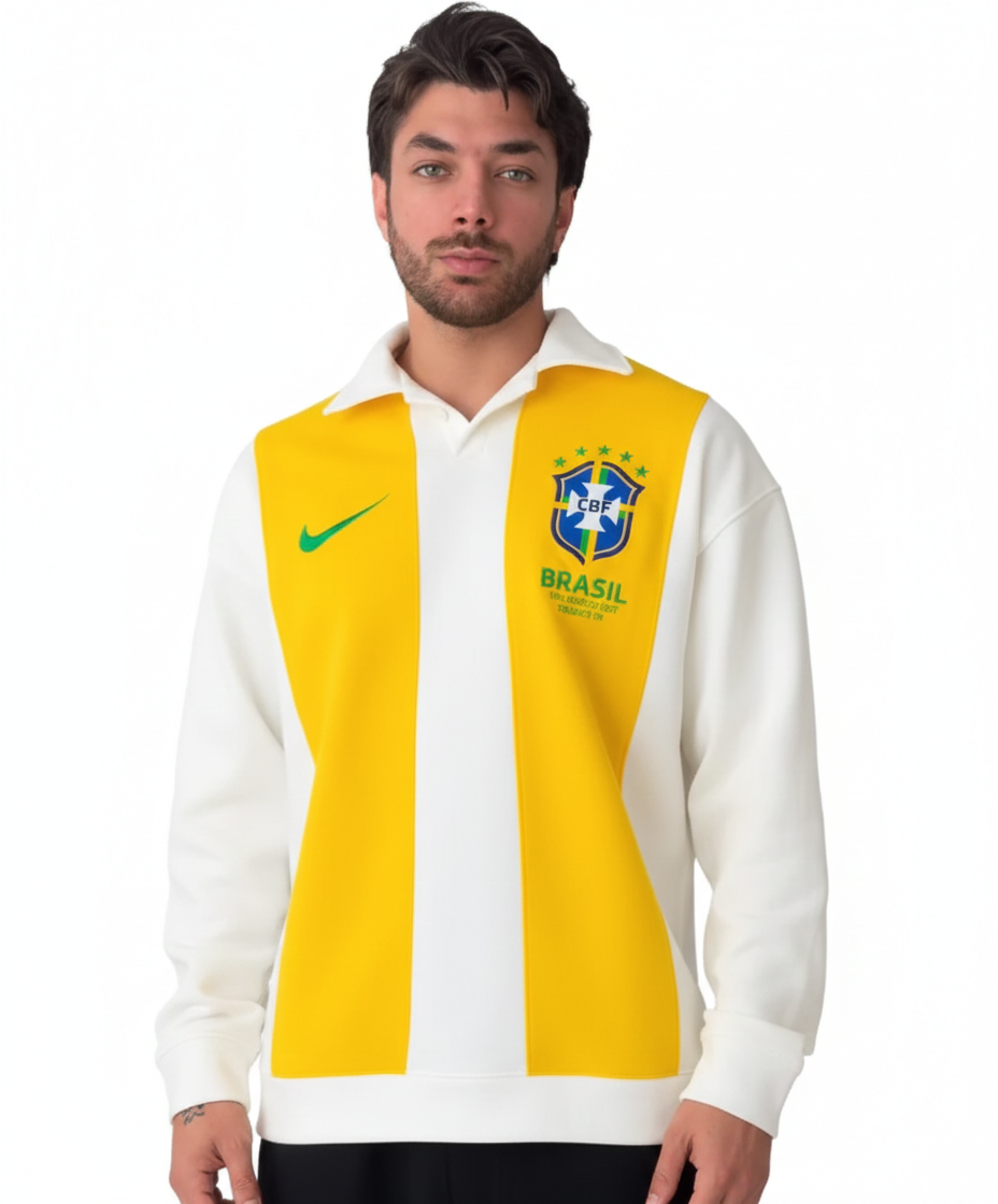 Heritage Brazil Stripe Polo Sweatshirt