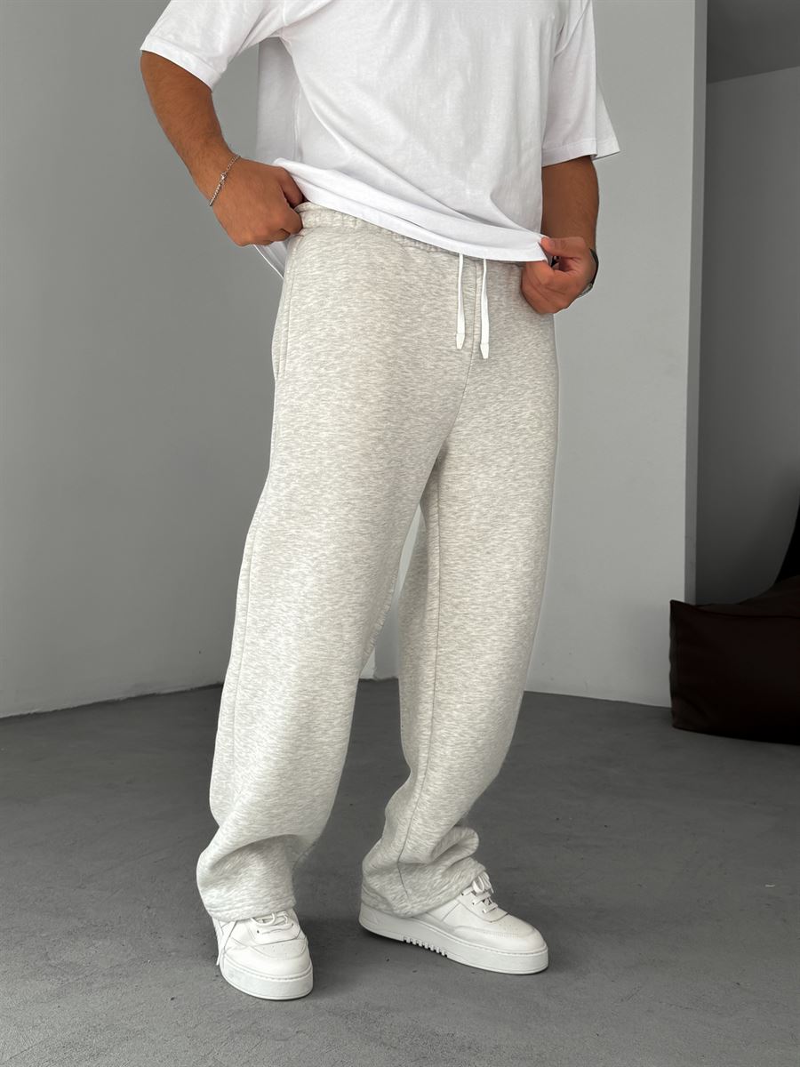 Light Grey Straight Leg Sweatpants