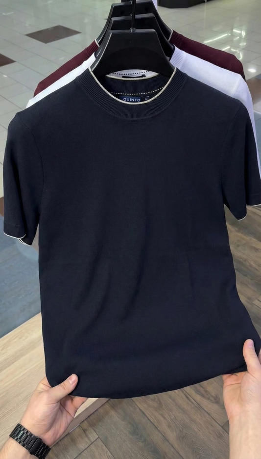 Ribbed Crewneck T-Shirt