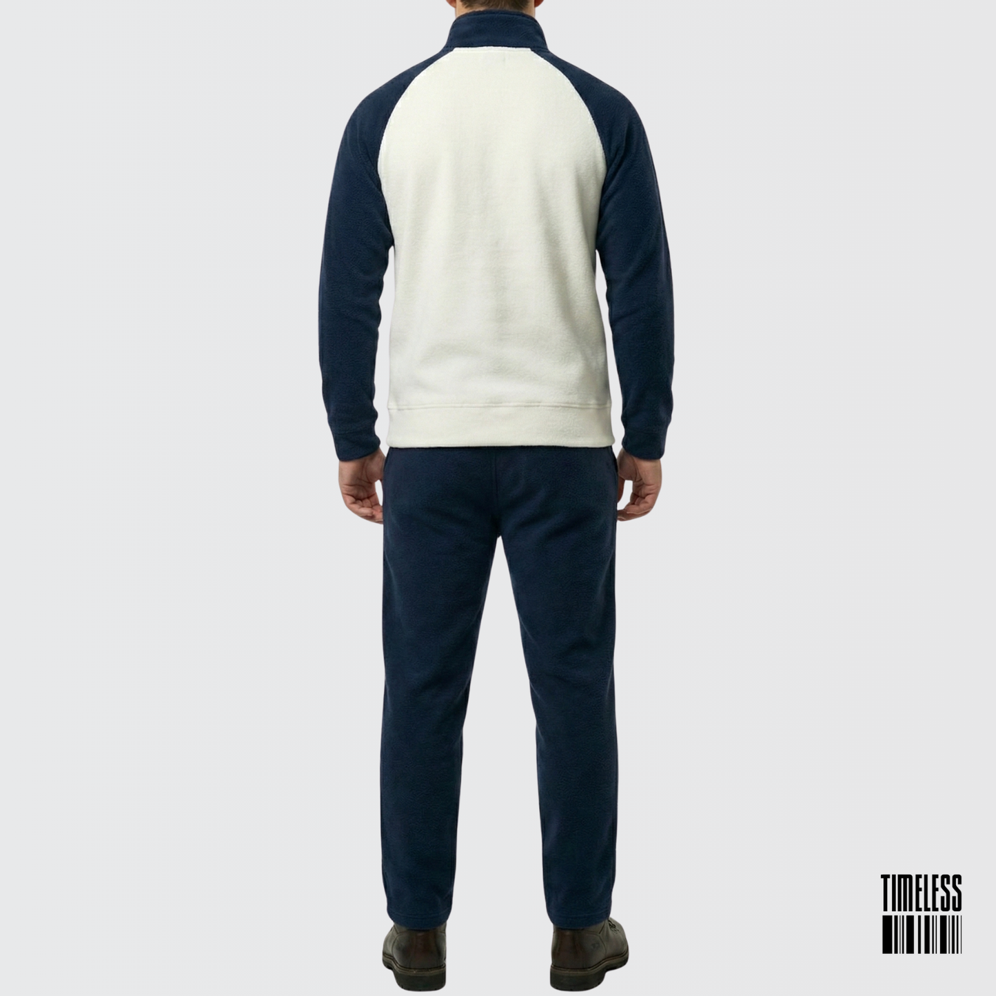 Unisex Polar Fleece Tracksuit NavyBlue & White