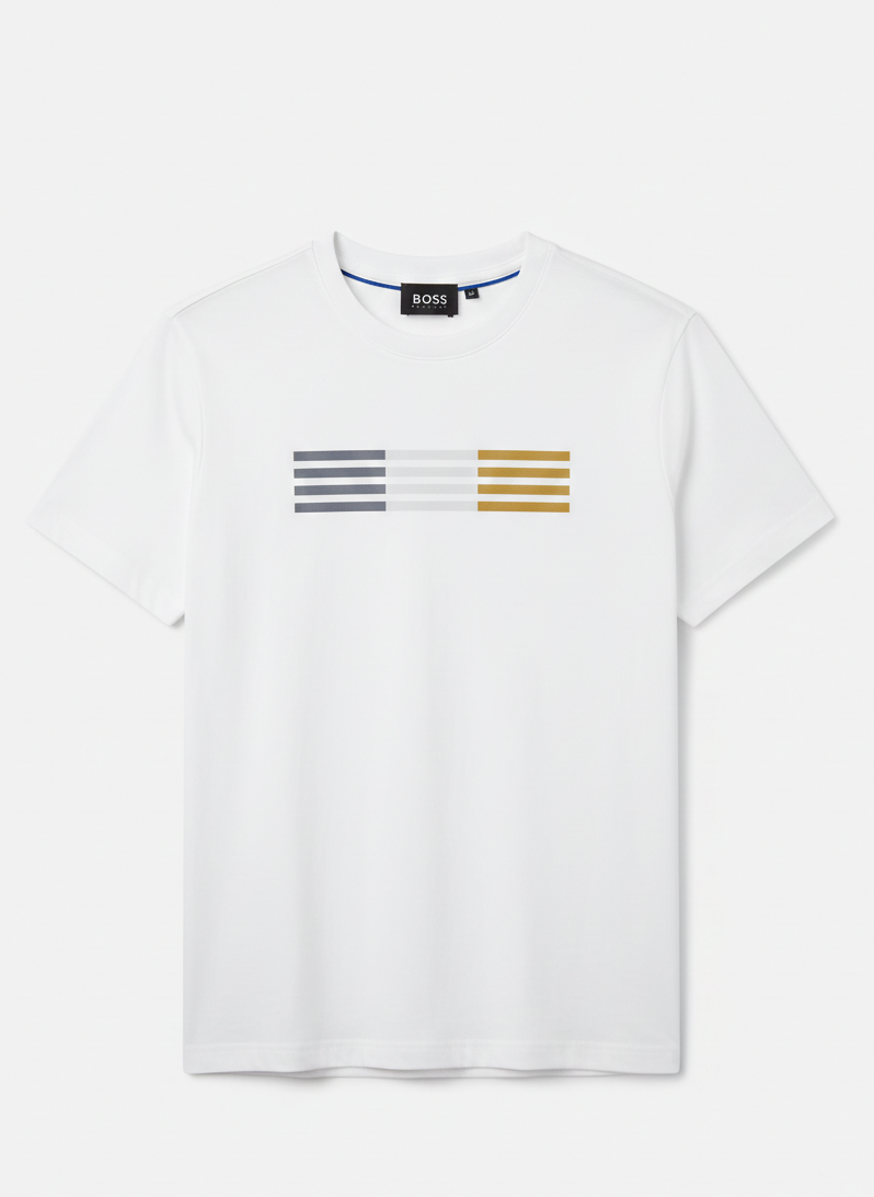Linear Stripe Graphic T-Shirt