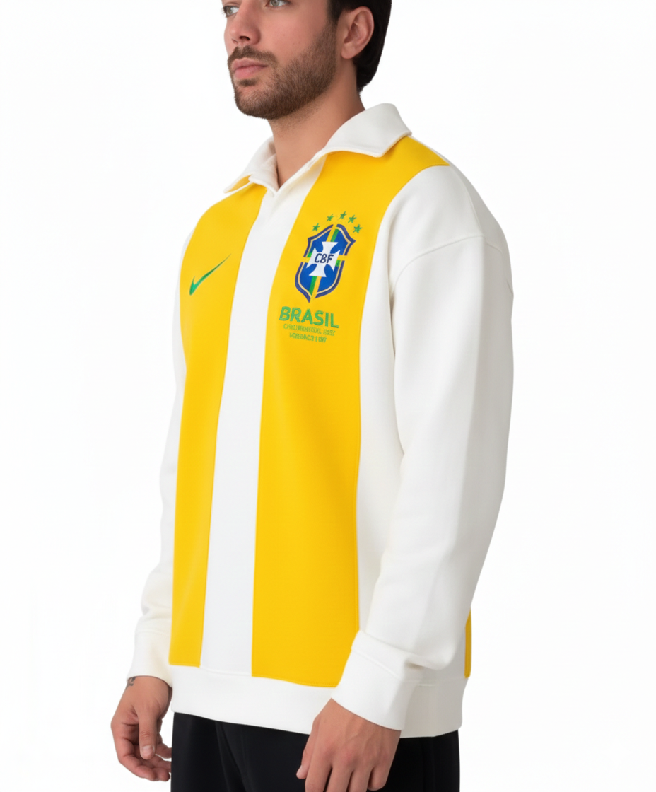Heritage Brazil Stripe Polo Sweatshirt