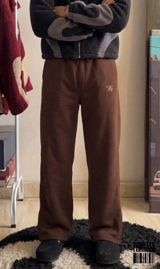 Men's Essential Straight Leg Trousers Espresso Brown