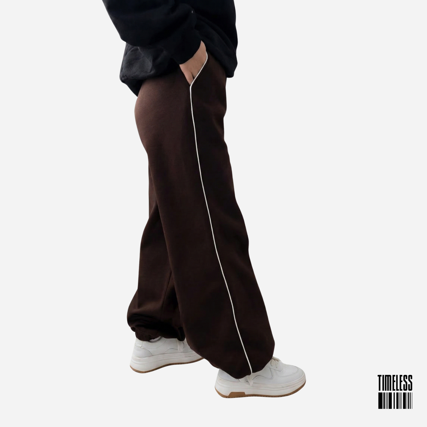 Women's Contrast Piping Wide Leg Trousers