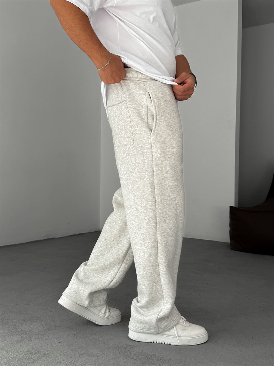 Light Grey Straight Leg Sweatpants