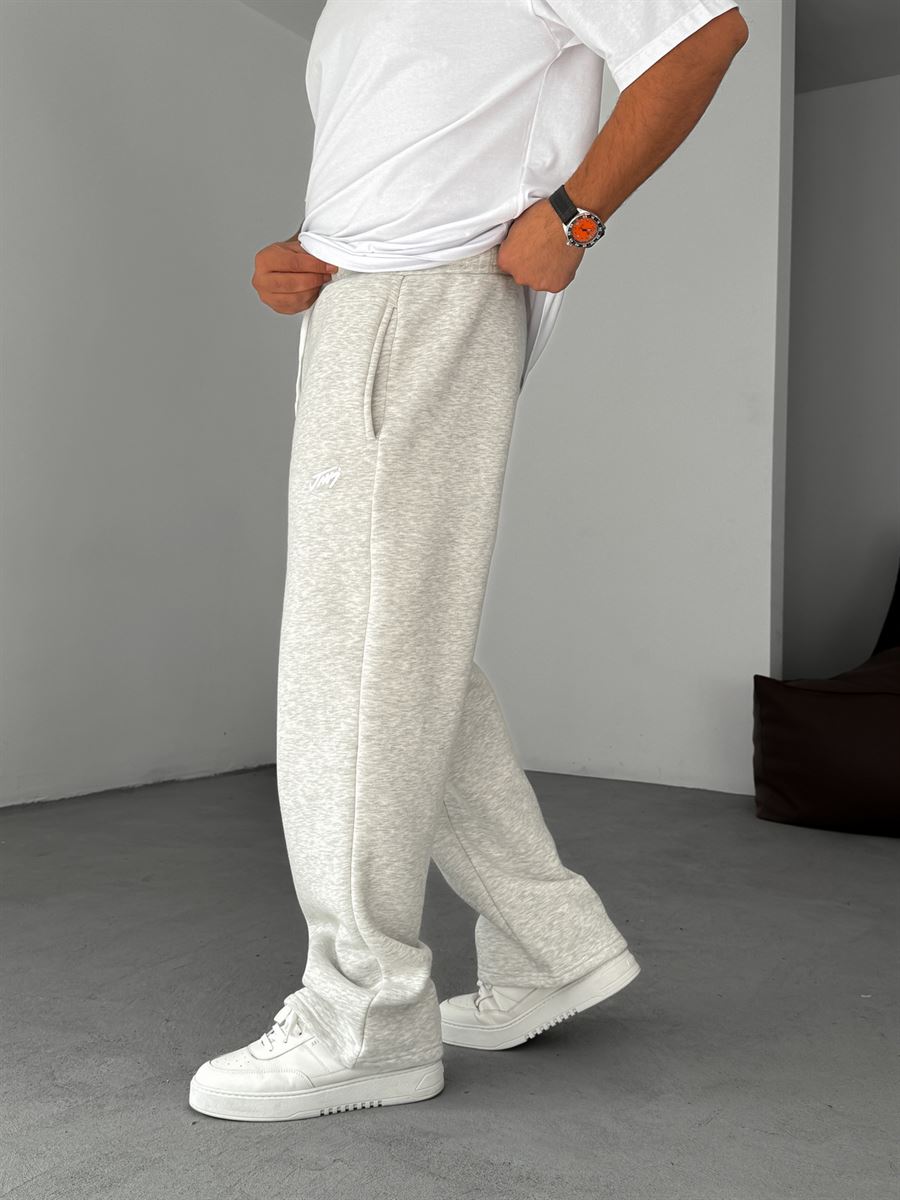 Light Grey Straight Leg Sweatpants