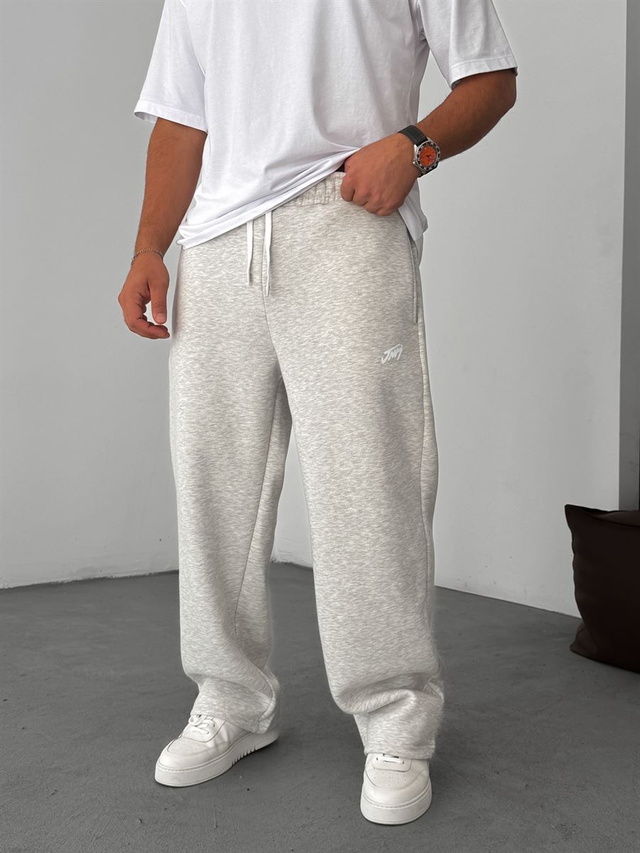 Light Grey Straight Leg Sweatpants