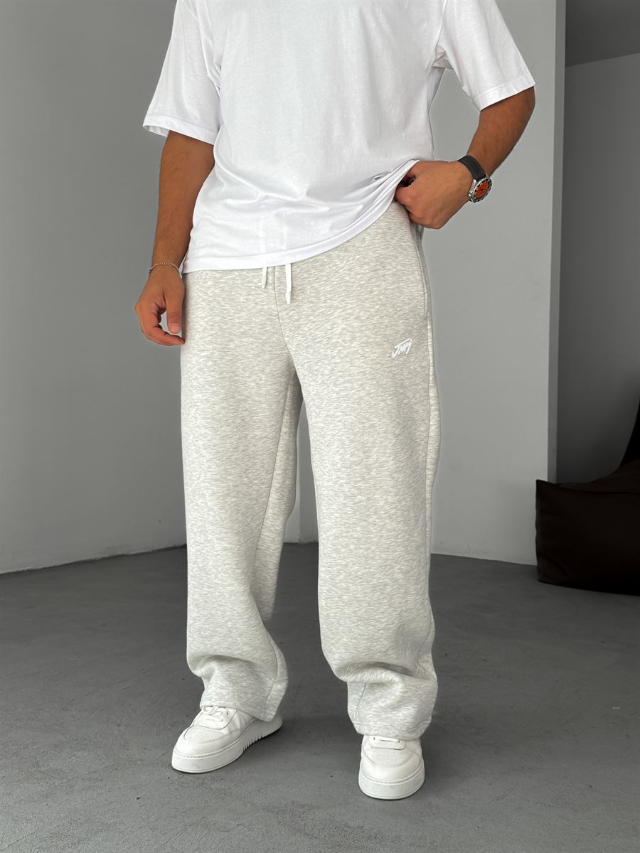 Light Grey Straight Leg Sweatpants