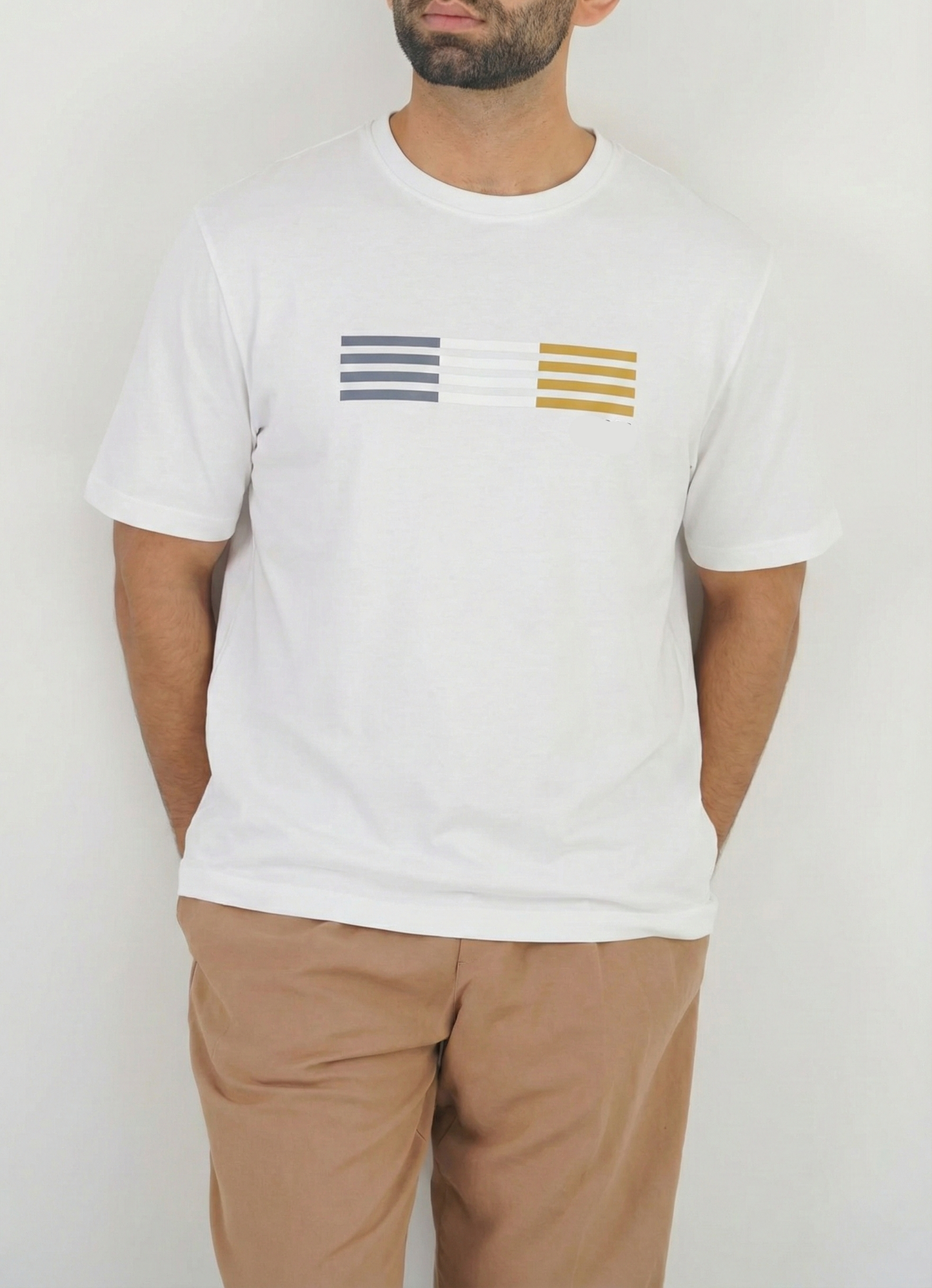 Linear Stripe Graphic T-Shirt